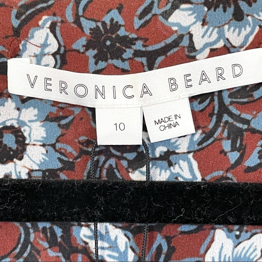 Veronica Beard Anjali Silk Floral Ruffled Ruched Mini Dress Boho NEW - Picture 12 of 16